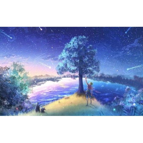 Falling Stars Anime Landscape