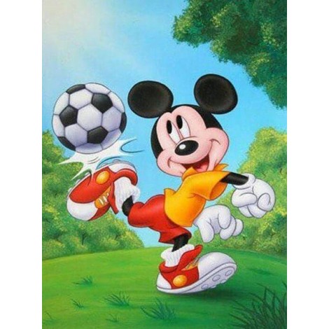 Micky Mouse Playing Football