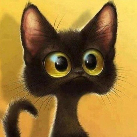 Black Kitten Diamond Painting