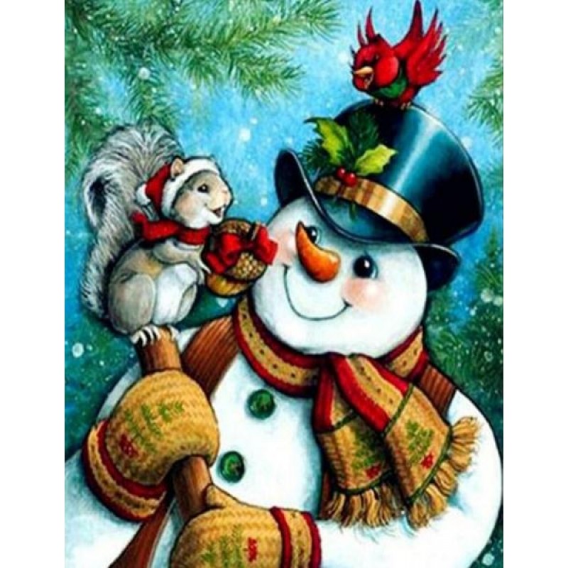 Snowman with Squirre...