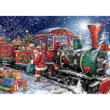 Christmas Train DIY Painting