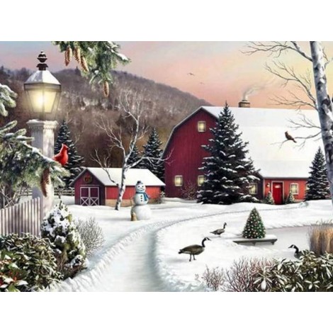 Winter View & Christmas Painting