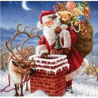 Santa Claus giving Christ...