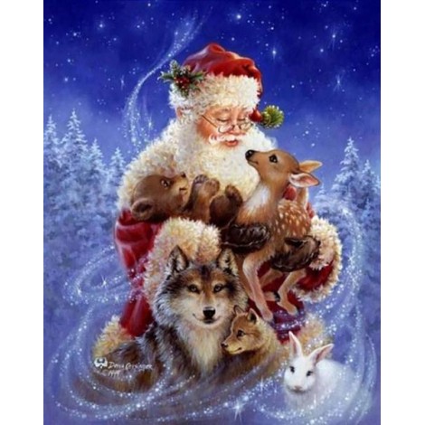 Santa Claus with Animal Friends