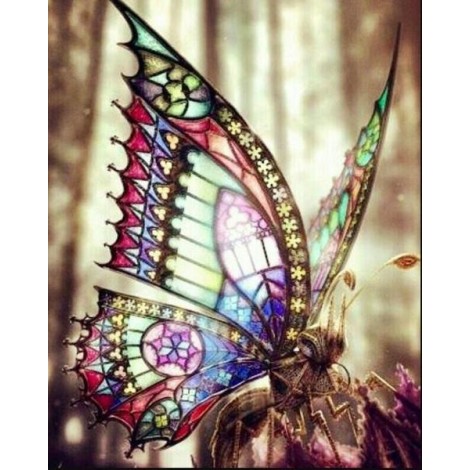 Butterfly with Stained Glass Wings