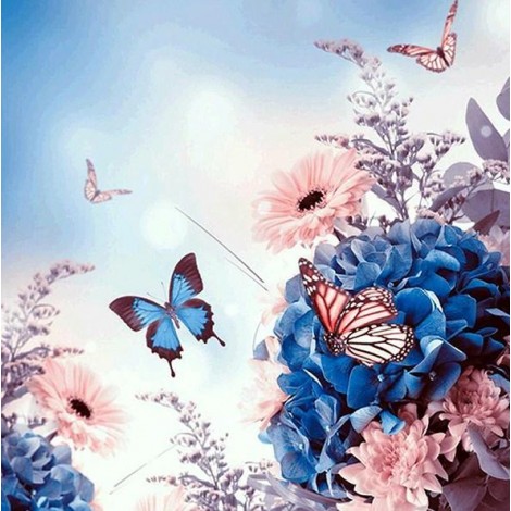 Butterflies Flying to Sky