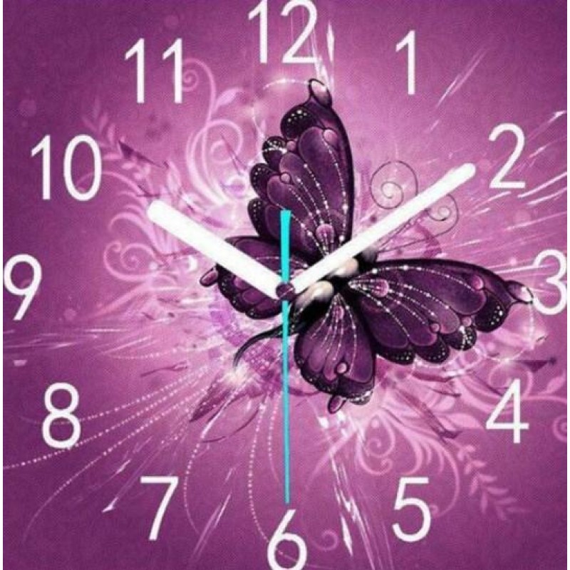 Butterfly Clock Diam...