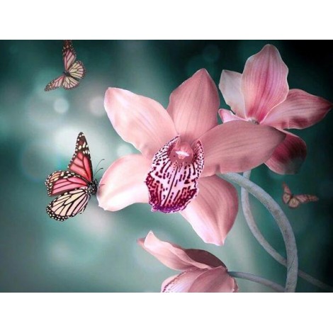 Orchids & Butterflies Diamond Painting