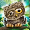 Sleepy Cartoon Owl Diamond Painting