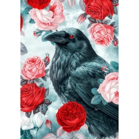 Crow & Roses Diamond Painting