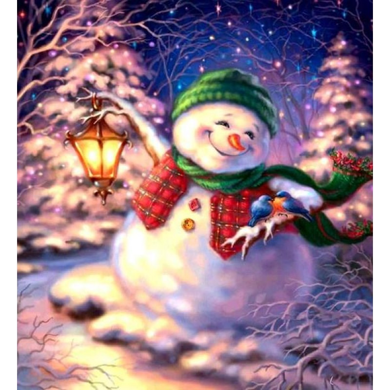 Snowman with Lantern...