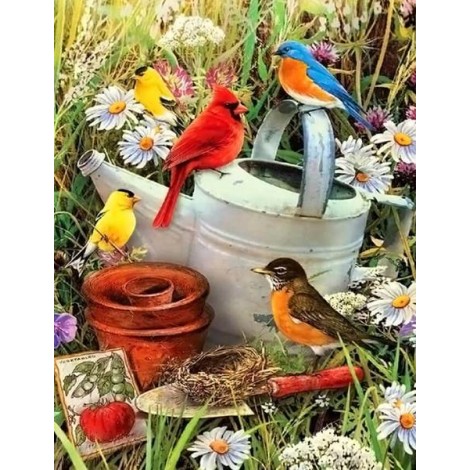 Birds & Flowers Diamond Painting
