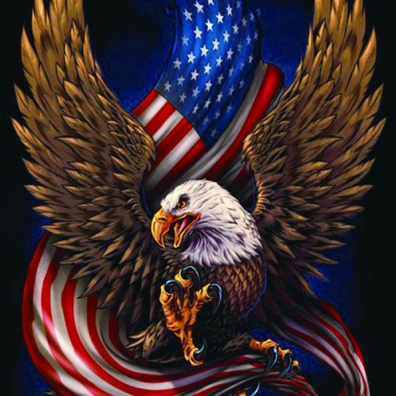 Eagle Holding Flag i...