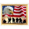 Soldiers, Eagle & American Flag