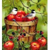 Apples in a Bucket & Sparrows Diamond Painting